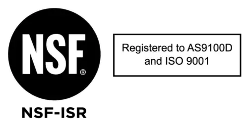 NSF Registered to AS9100D and ISO 9001 for CNC Machining Services