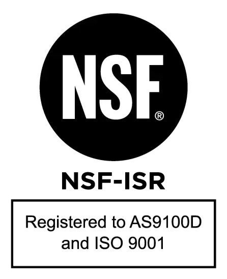 Home NSF Registered AS9100D and ISO 9001 certified CNC machining services.